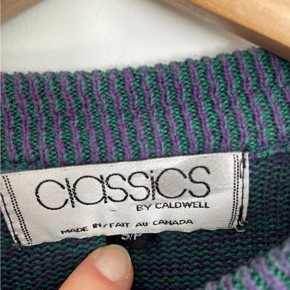 Vintage Purple Golfer Sweater by Cladwell Size Small - Picture 8 of 8